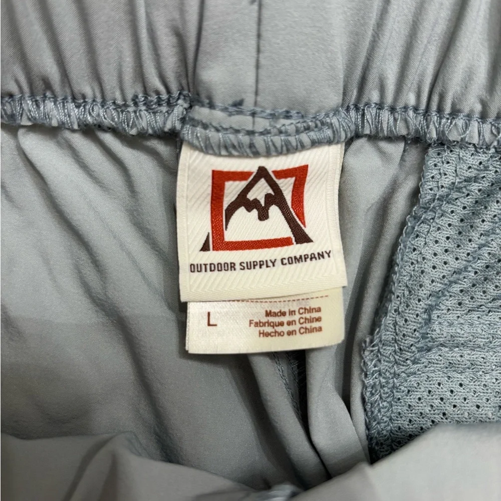Light Gray Drawstring Shorts - Picture 2 of 2